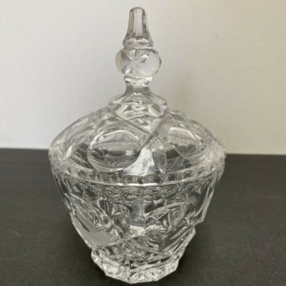 Clear & Matte Glass Creamer and Sugar with Lid‎ Set - Picture 2 of 11